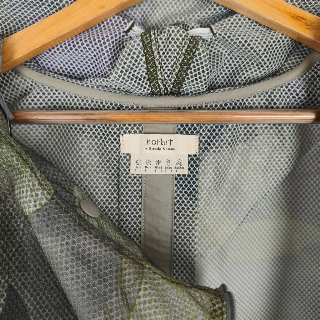 NORBIT BY HIROSHI NOZAWA Men's Grey Insect Shield Mesh Parka Jacket