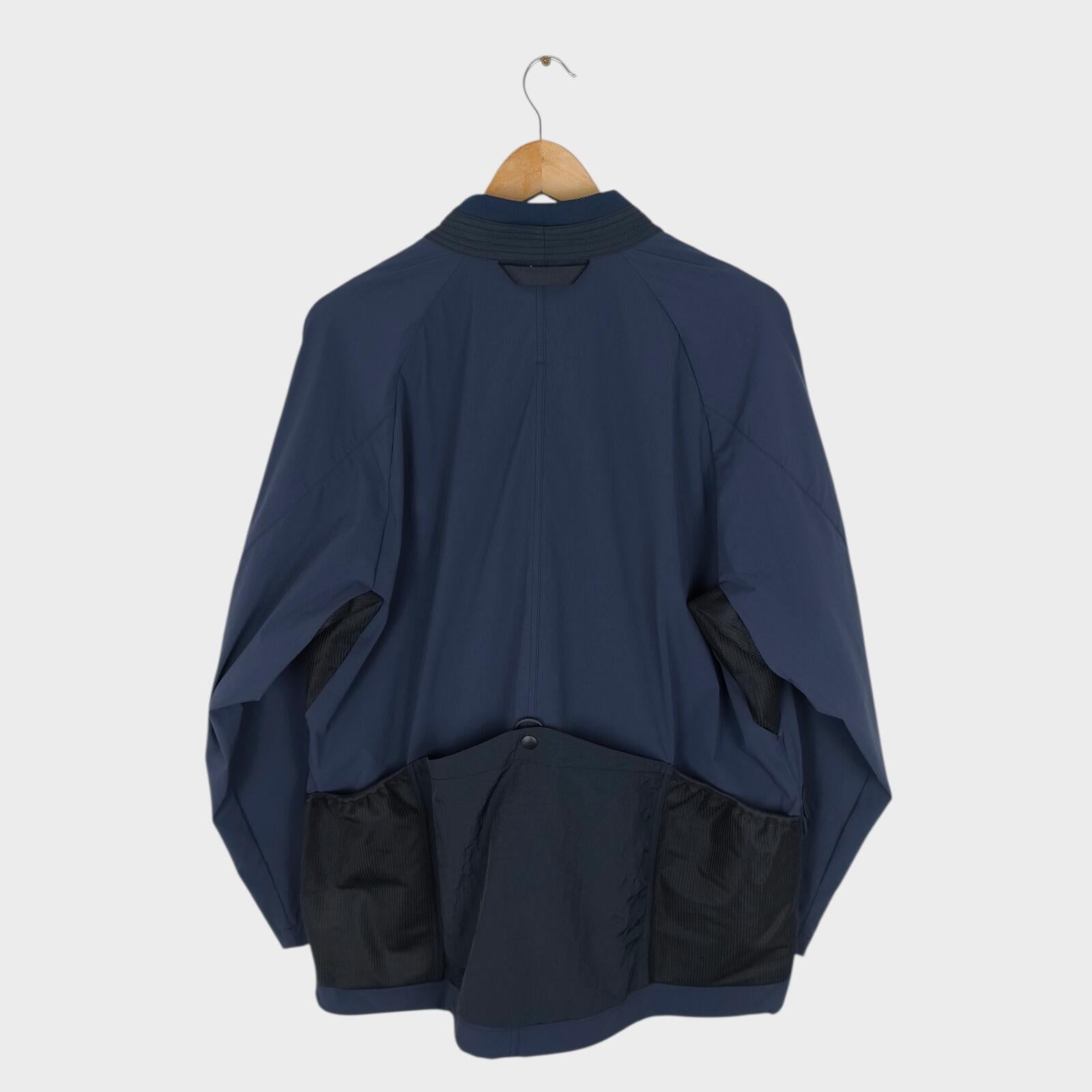 NORBIT BY HIROSHI NOZAWA Men's Navy Blue High Spec Samue Kimono Jacket