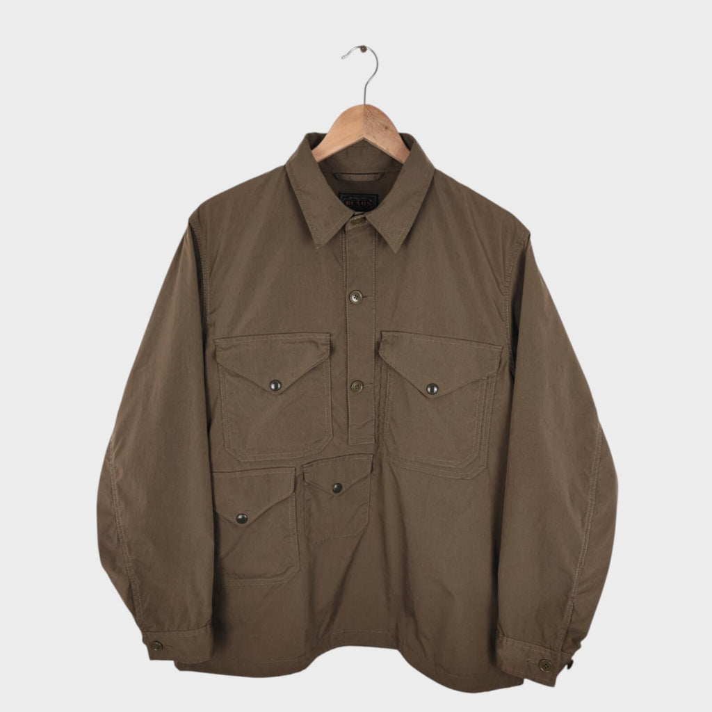 BEAMS PLUS Men's Khaki Military Utility Smock Anorak Jacket