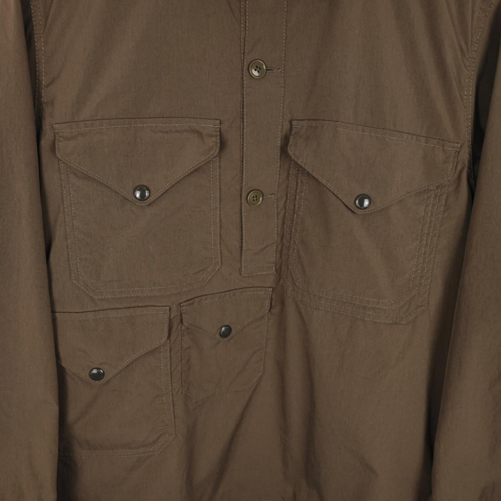 BEAMS PLUS Men's Khaki Military Utility Smock Anorak Jacket