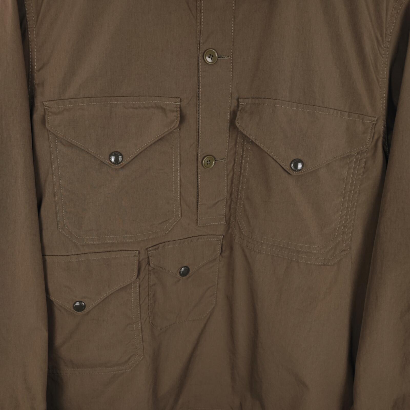 BEAMS PLUS Men's Khaki Military Utility Smock Anorak Jacket