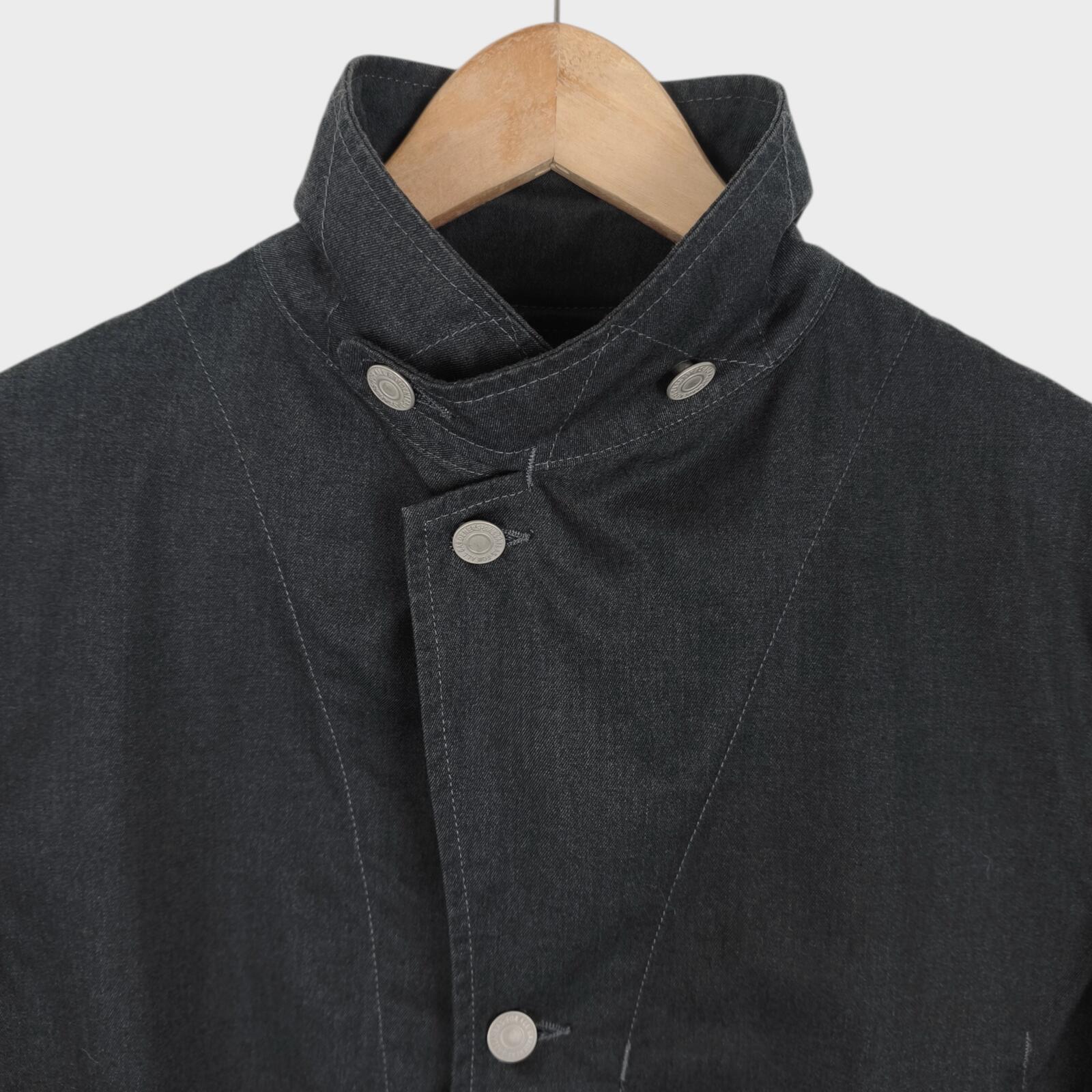 SASSAFRAS Men's Made in Japan Grey Cotton Blend Fall Leaf Jacket