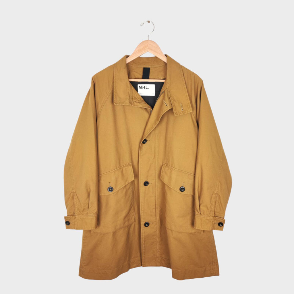 MHL MARGARET HOWELL Men's Tan/Camel Detachable Liner Cotton Parka Jacket