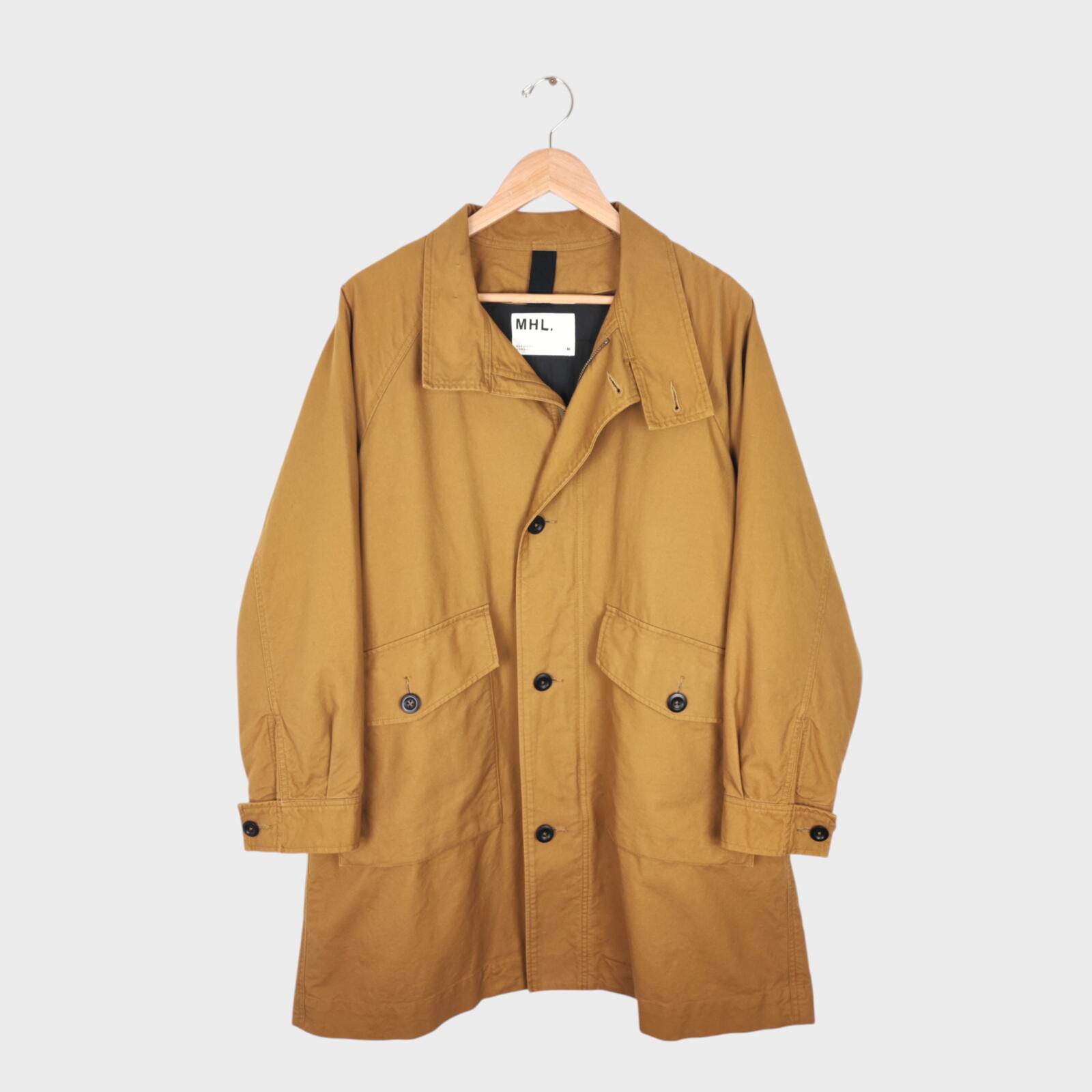 MHL MARGARET HOWELL Men's Tan/Camel Detachable Liner Cotton Parka Jacket