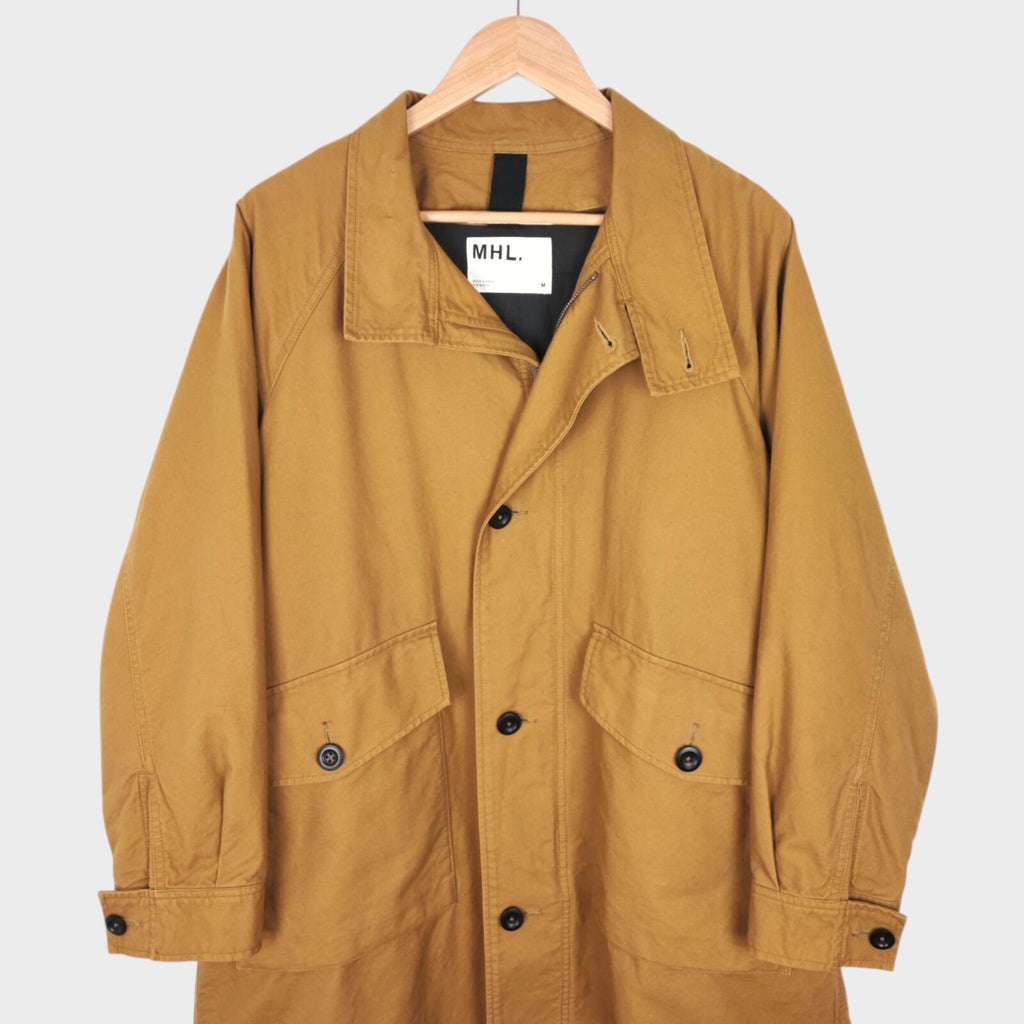 MHL MARGARET HOWELL Men's Tan/Camel Detachable Liner Cotton Parka Jacket