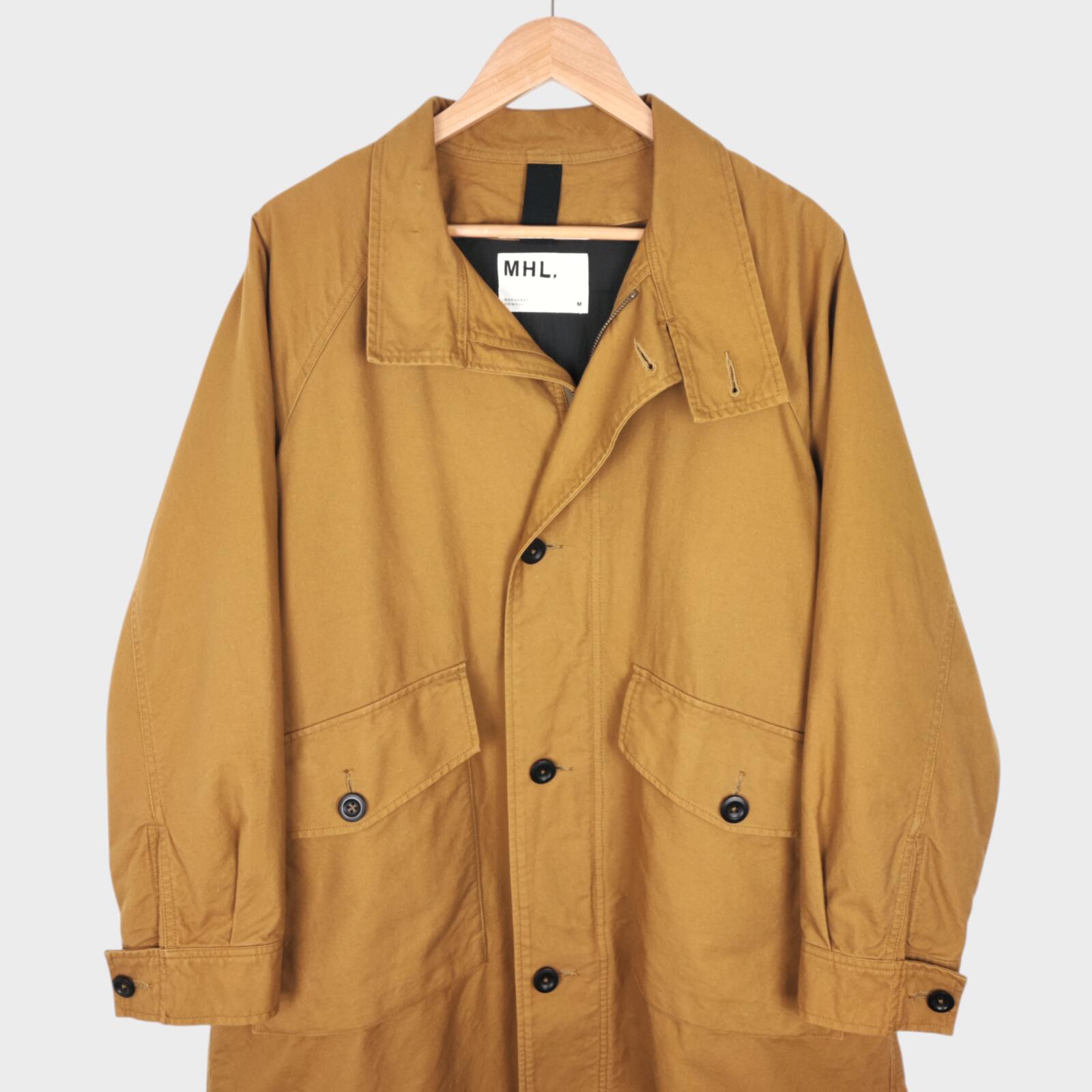 MHL MARGARET HOWELL Men's Tan/Camel Detachable Liner Cotton Parka Jacket