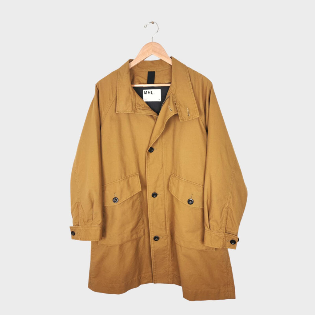MHL MARGARET HOWELL Men's Tan/Camel Detachable Liner Cotton Parka Jacket