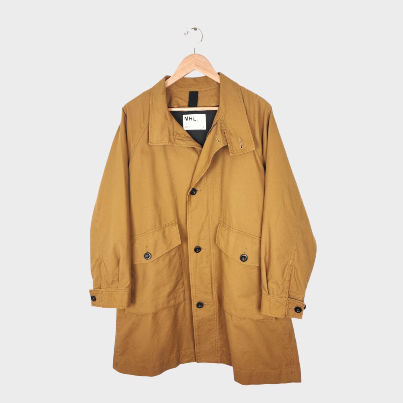 MHL MARGARET HOWELL Men's Tan/Camel Detachable Liner Cotton Parka Jacket