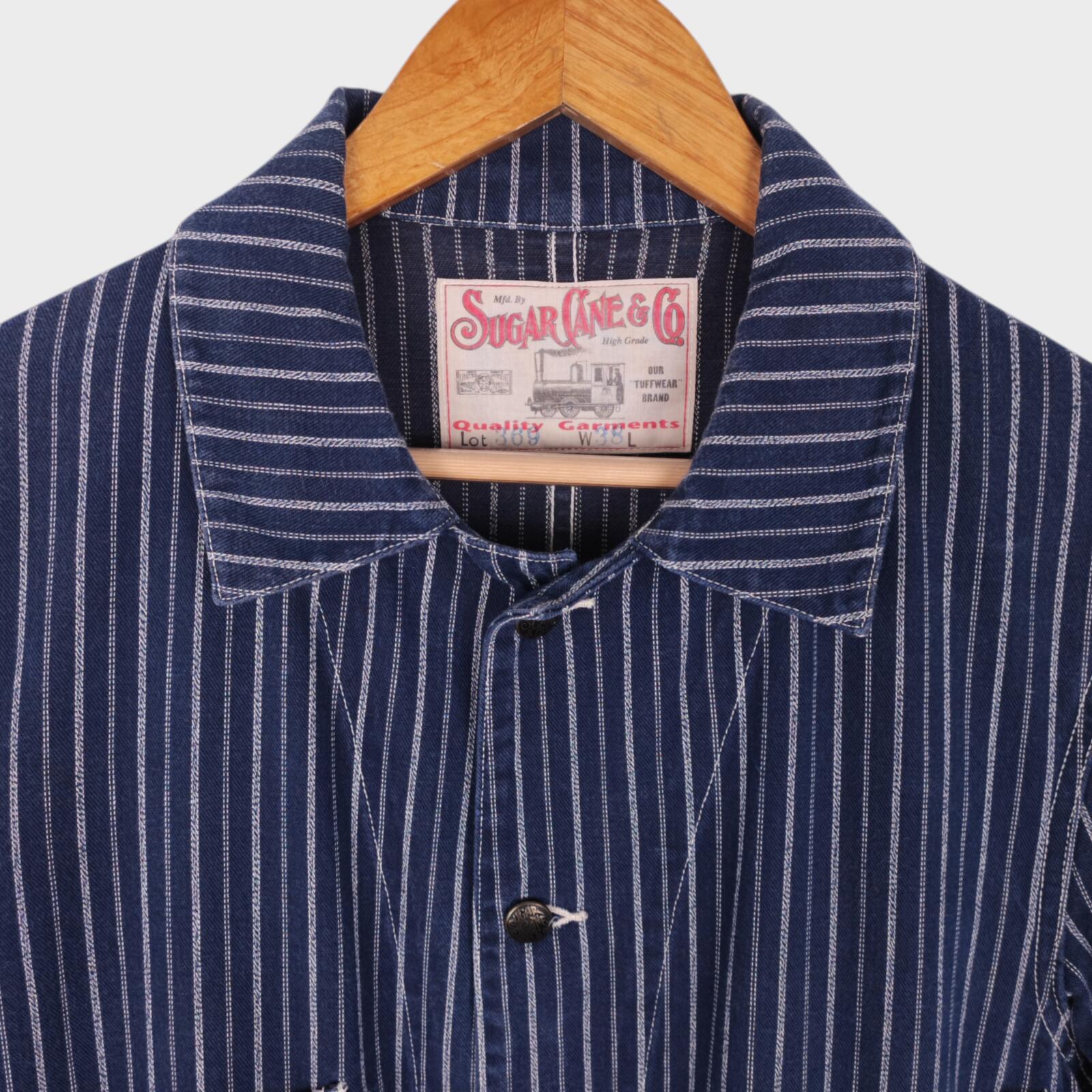 SUGAR CANE Men's Made in Japan Brown Duck Canvas Cotton Chore Jacket