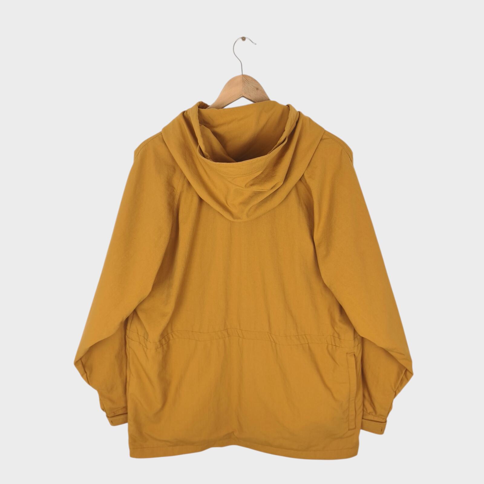 BEAMS PLUS Men's Camel Nylon Gingham Lining Hooded Mountain Parka Jacket