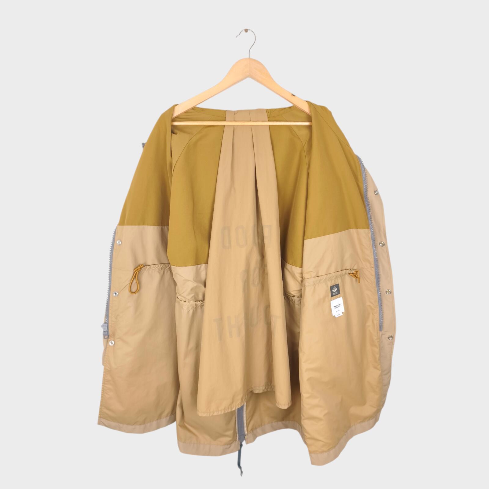 MOUNTAIN RESEARCH x BAMBOO SHOOTS Men's Beige Made in Japan 60/40 Cotton Nylon Mountain Parka Jacket