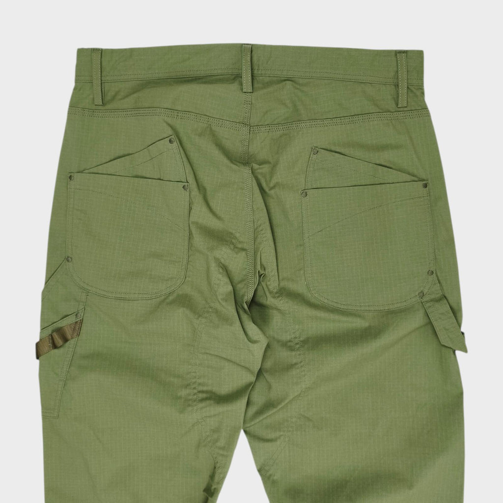 NORBIT BY HIROSHI NOZAWA Men's Olive Green Light Lip Camper's Cargo Trousers