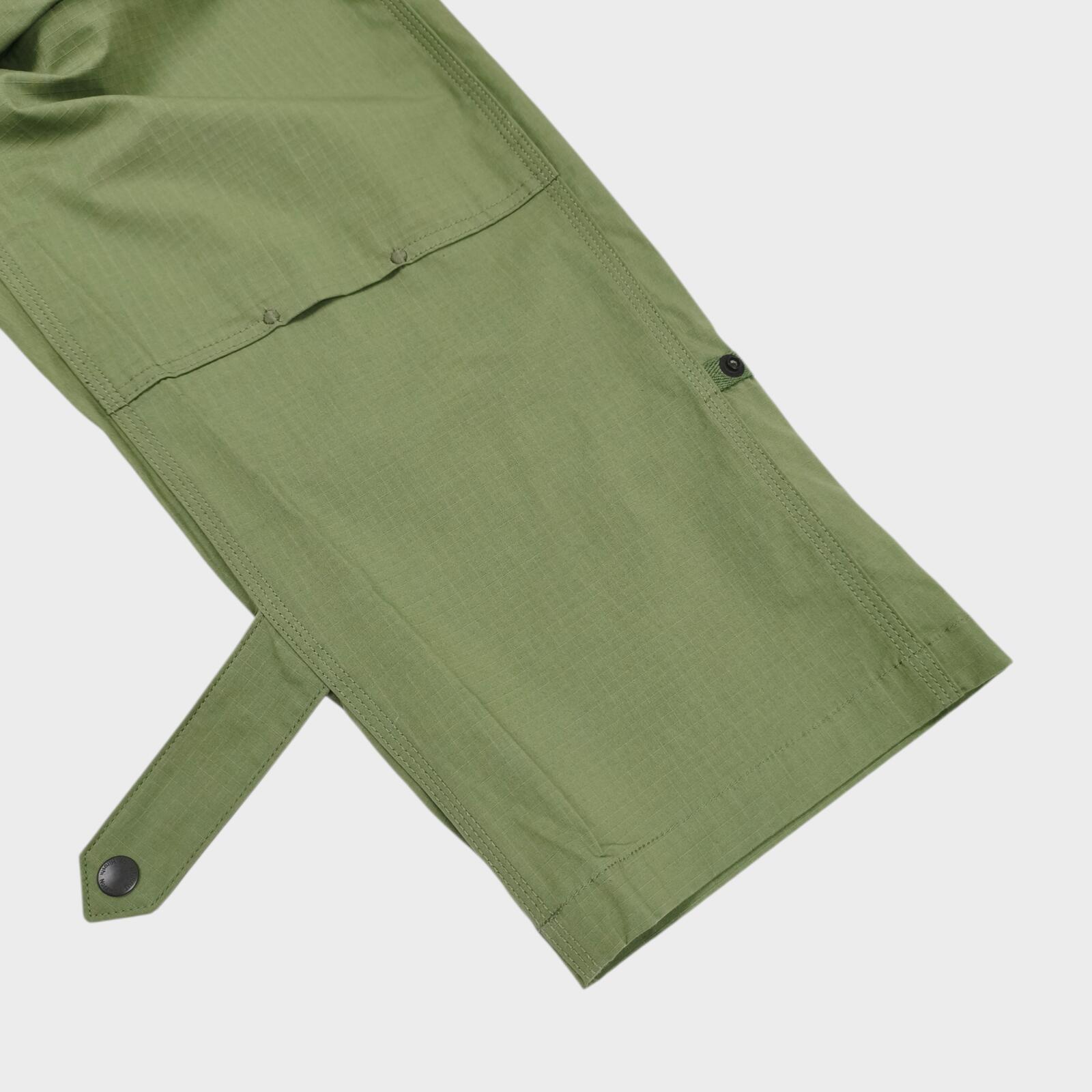 NORBIT BY HIROSHI NOZAWA Men's Olive Green Light Lip Camper's Cargo Trousers