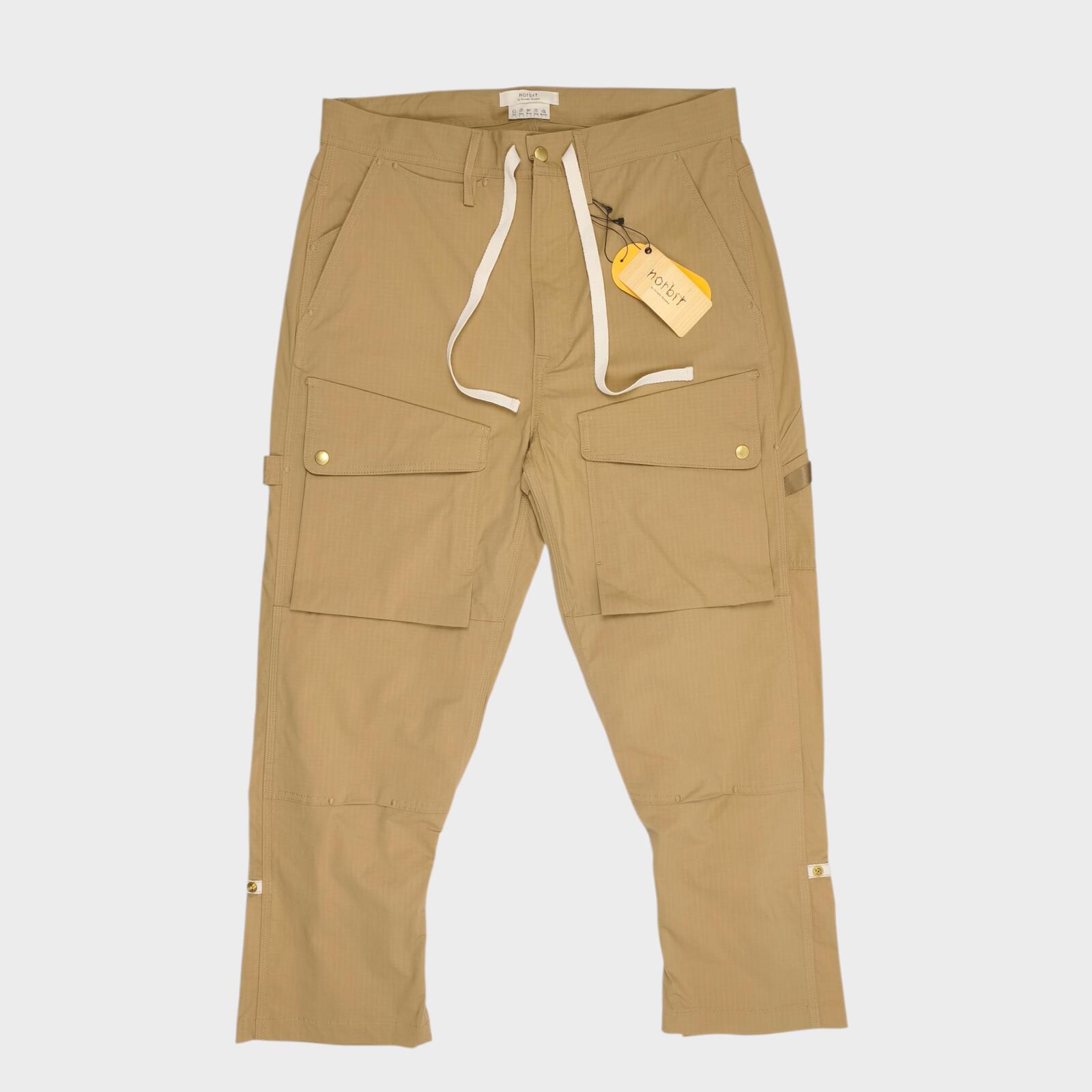 NORBIT BY HIROSHI NOZAWA Men's Coyote Beige Light Lip Camper's Cargo Trousers