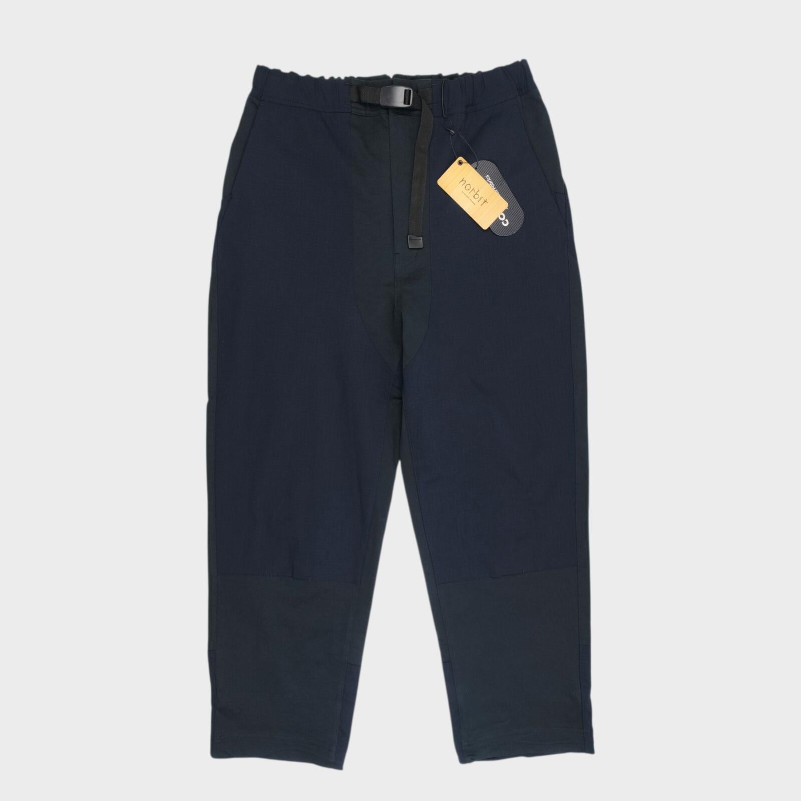 NORBIT BY HIROSHI NOZAWA Men's Navy Blue Soft Mountain Cargo Trousers