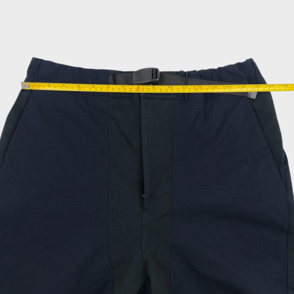 NORBIT BY HIROSHI NOZAWA Men's Navy Blue Soft Mountain Cargo Trousers