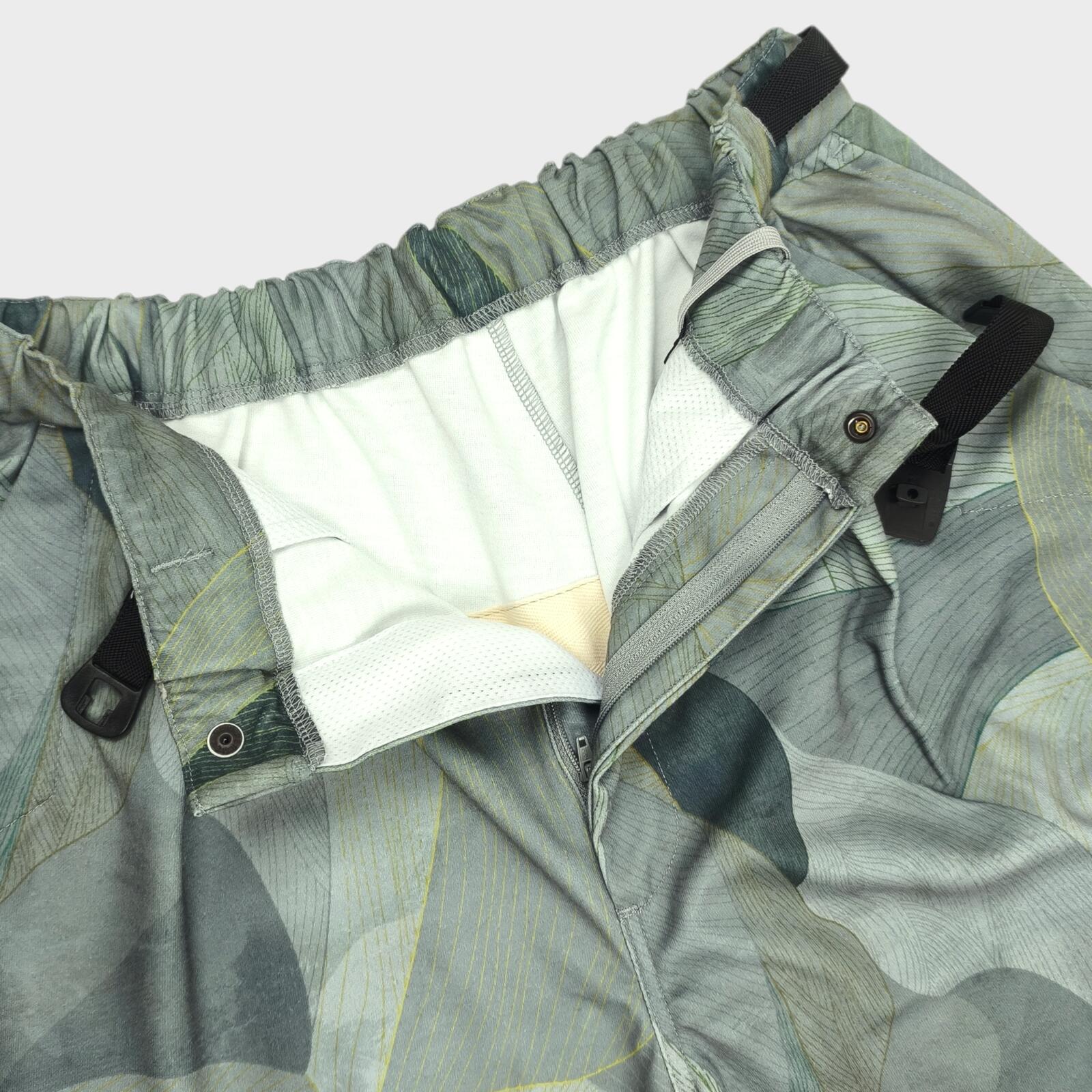 NORBIT BY HIROSHI NOZAWA Men's Grey Art Camo Print Aloha Shorts