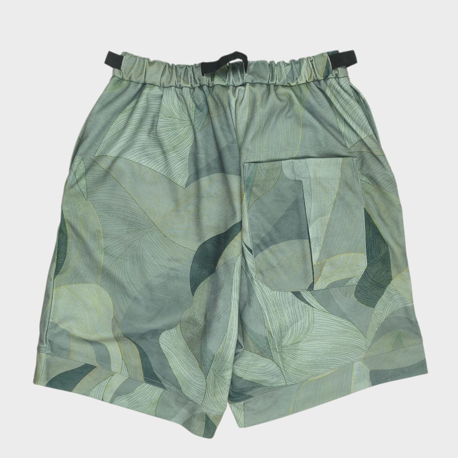 NORBIT BY HIROSHI NOZAWA Men's Grey Art Camo Print Aloha Shorts
