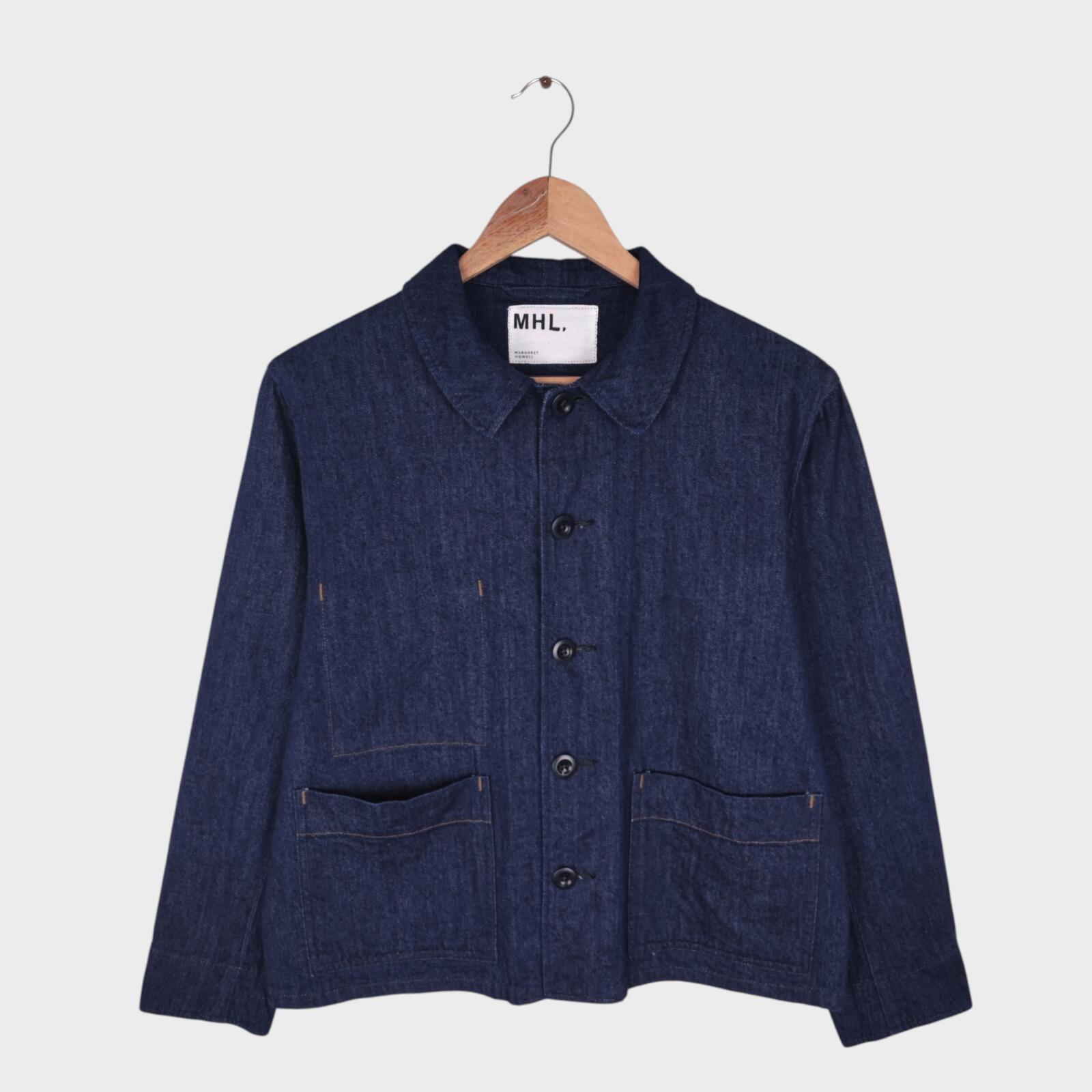 MHL MARGARET HOWELL Women's Canton Overalls Made in Japan Nep Denim Chore Jacket