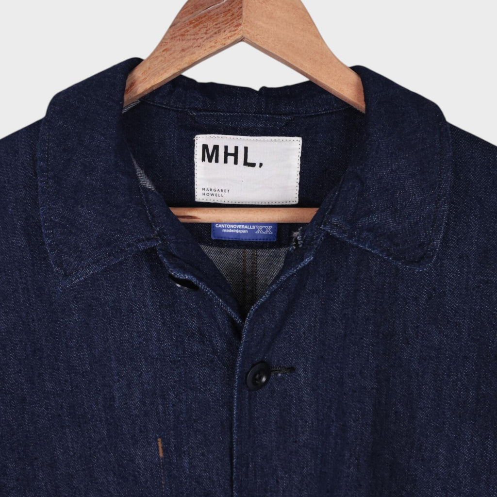 MHL MARGARET HOWELL Women's Canton Overalls Made in Japan Nep Denim Chore Jacket