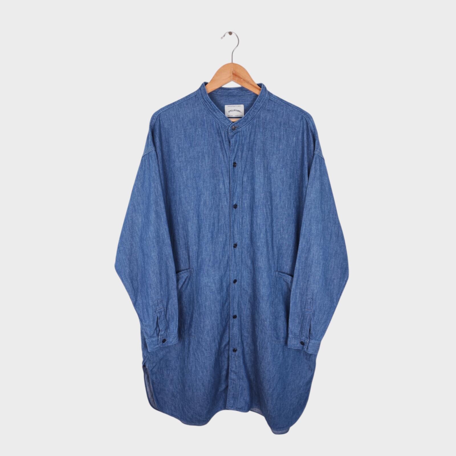 SPELLBOUND Men's Made in Japan Denim Oversized Military Typewriter Overshirt Coat