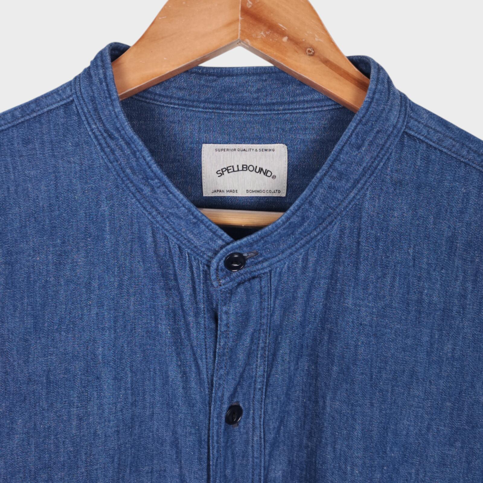 SPELLBOUND Men's Made in Japan Denim Oversized Military Typewriter Overshirt Coat