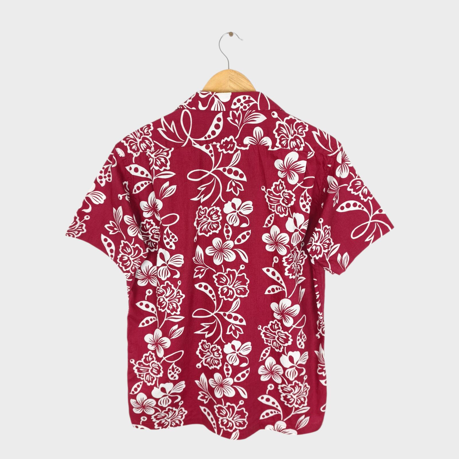 BEAMS PLUS x DALE HOPE Men's Made in USA Burgundy Floral Print Shirt
