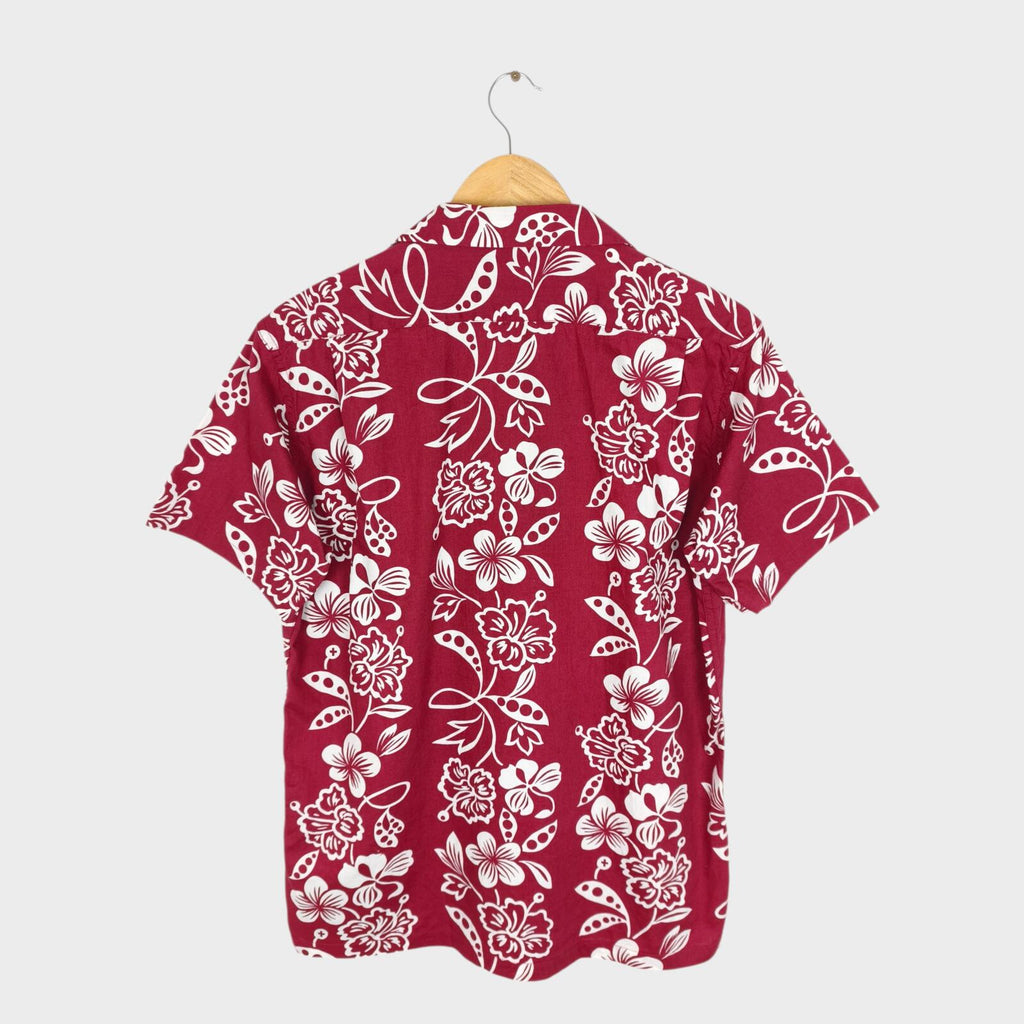 BEAMS PLUS x DALE HOPE Men's Made in USA Burgundy Floral Print Shirt