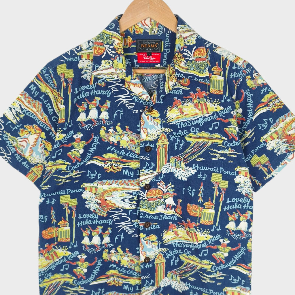 BEAMS PLUS x DALE HOPE Men's Made in USA Hawaiian Print Shirt