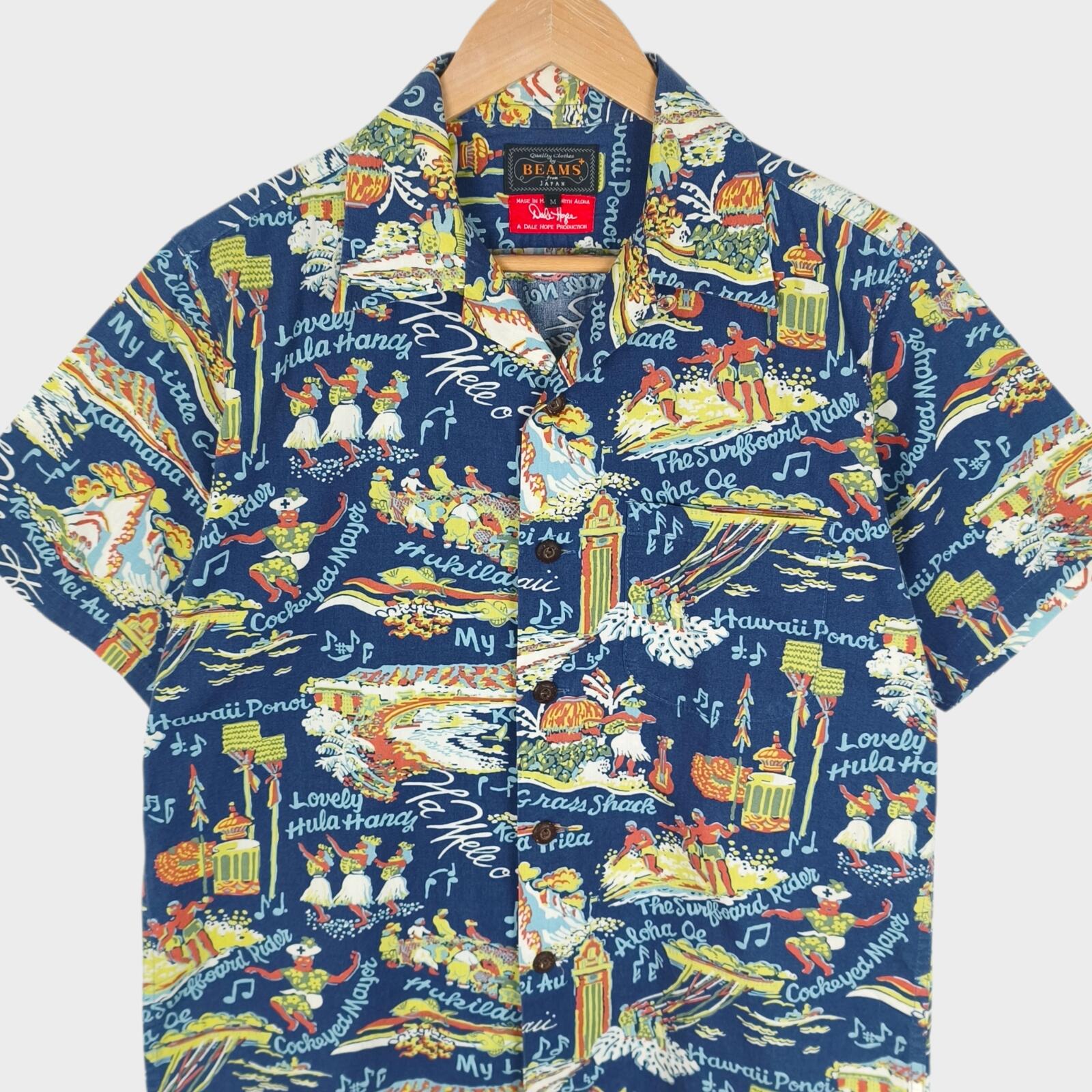 BEAMS PLUS x DALE HOPE Men's Made in USA Hawaiian Print Shirt