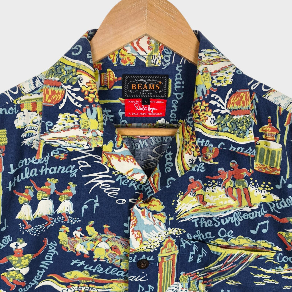 BEAMS PLUS x DALE HOPE Men's Made in USA Hawaiian Print Shirt