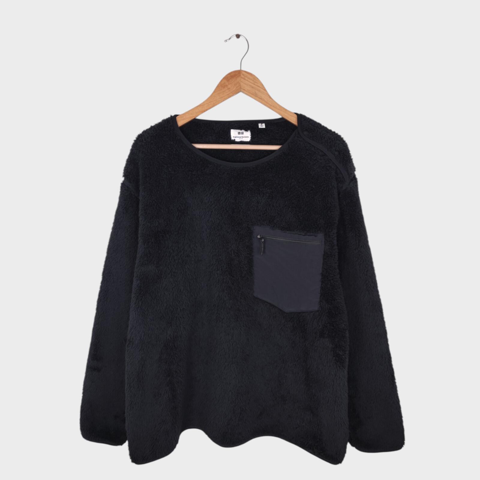 ENGINEERED GARMENTS x UNIQLO Men's Black Sherpa Fleece Jumper