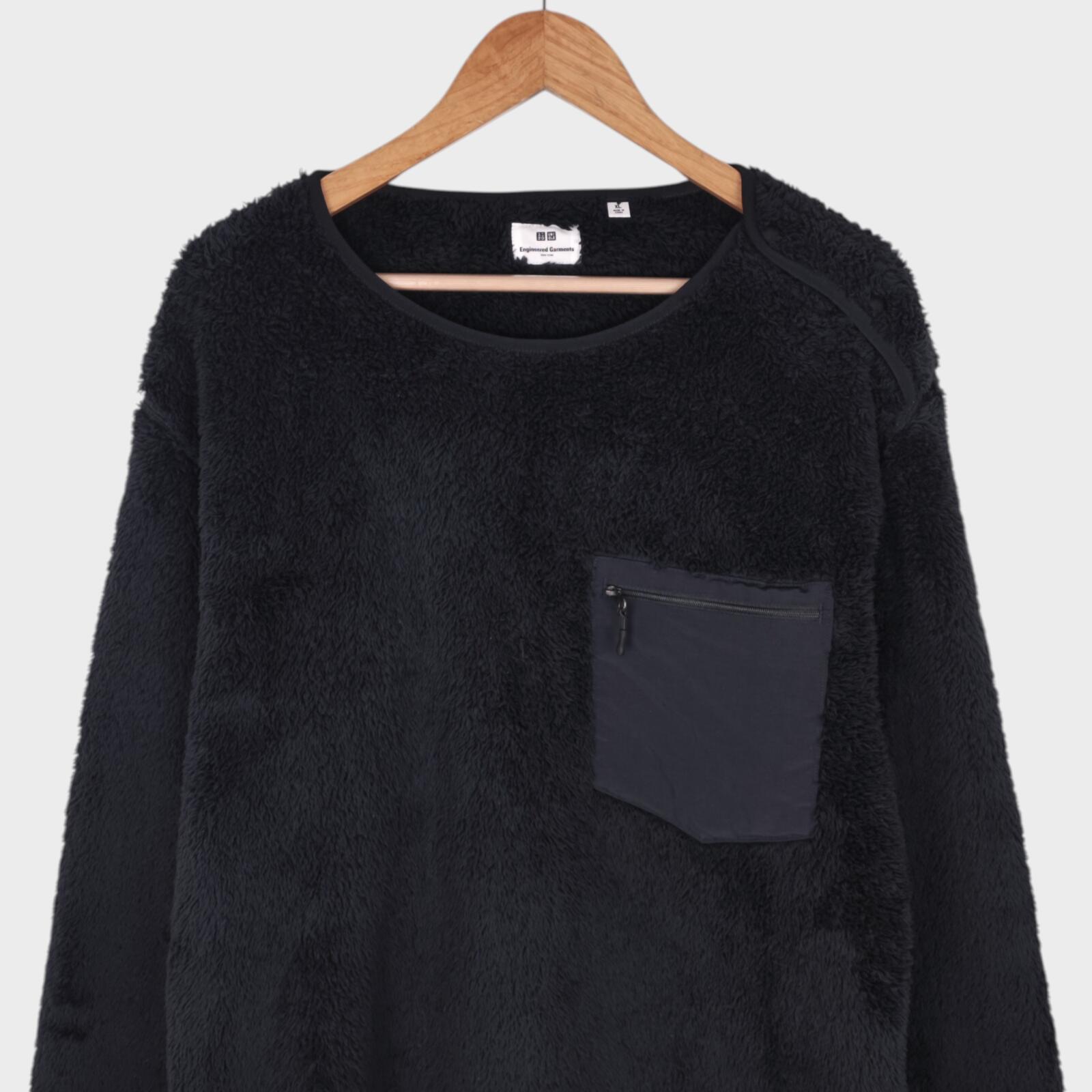 ENGINEERED GARMENTS x UNIQLO Men's Black Sherpa Fleece Jumper