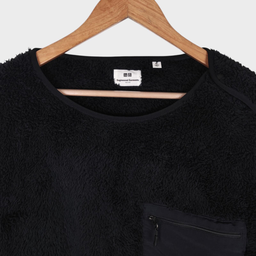 ENGINEERED GARMENTS x UNIQLO Men's Black Sherpa Fleece Jumper