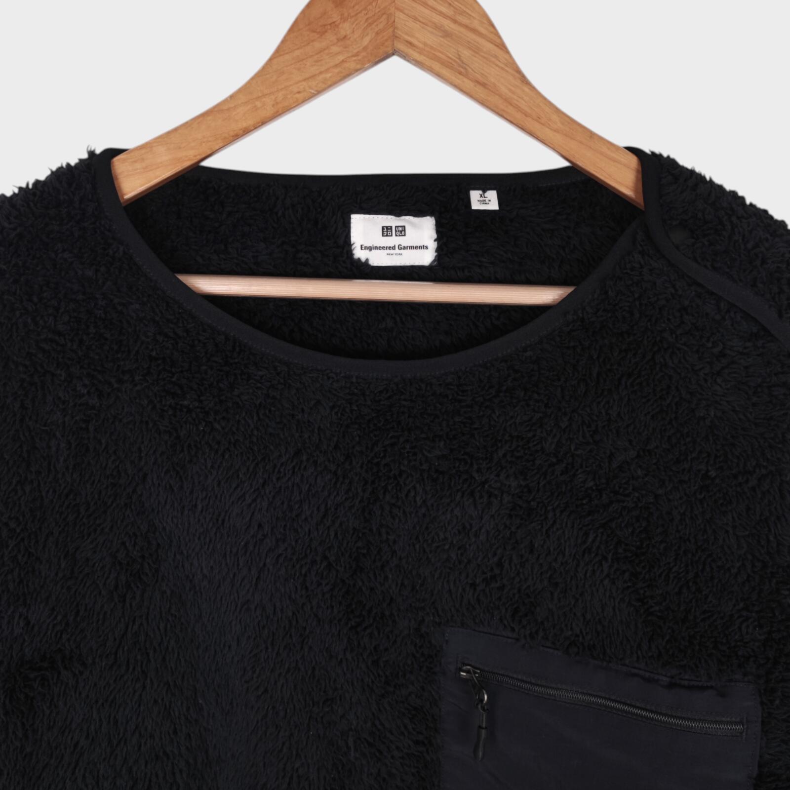 ENGINEERED GARMENTS x UNIQLO Men's Black Sherpa Fleece Jumper