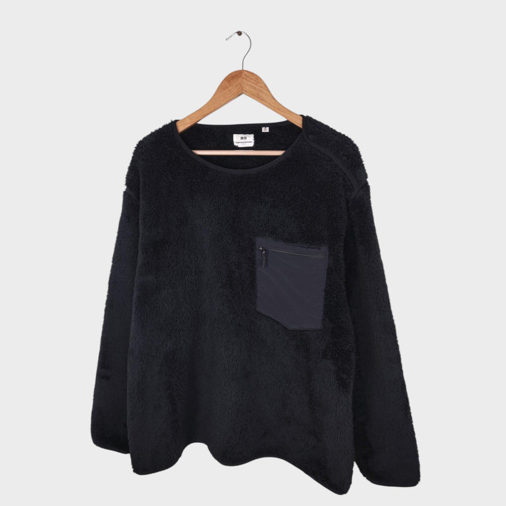 ENGINEERED GARMENTS x UNIQLO Men's Black Sherpa Fleece Jumper