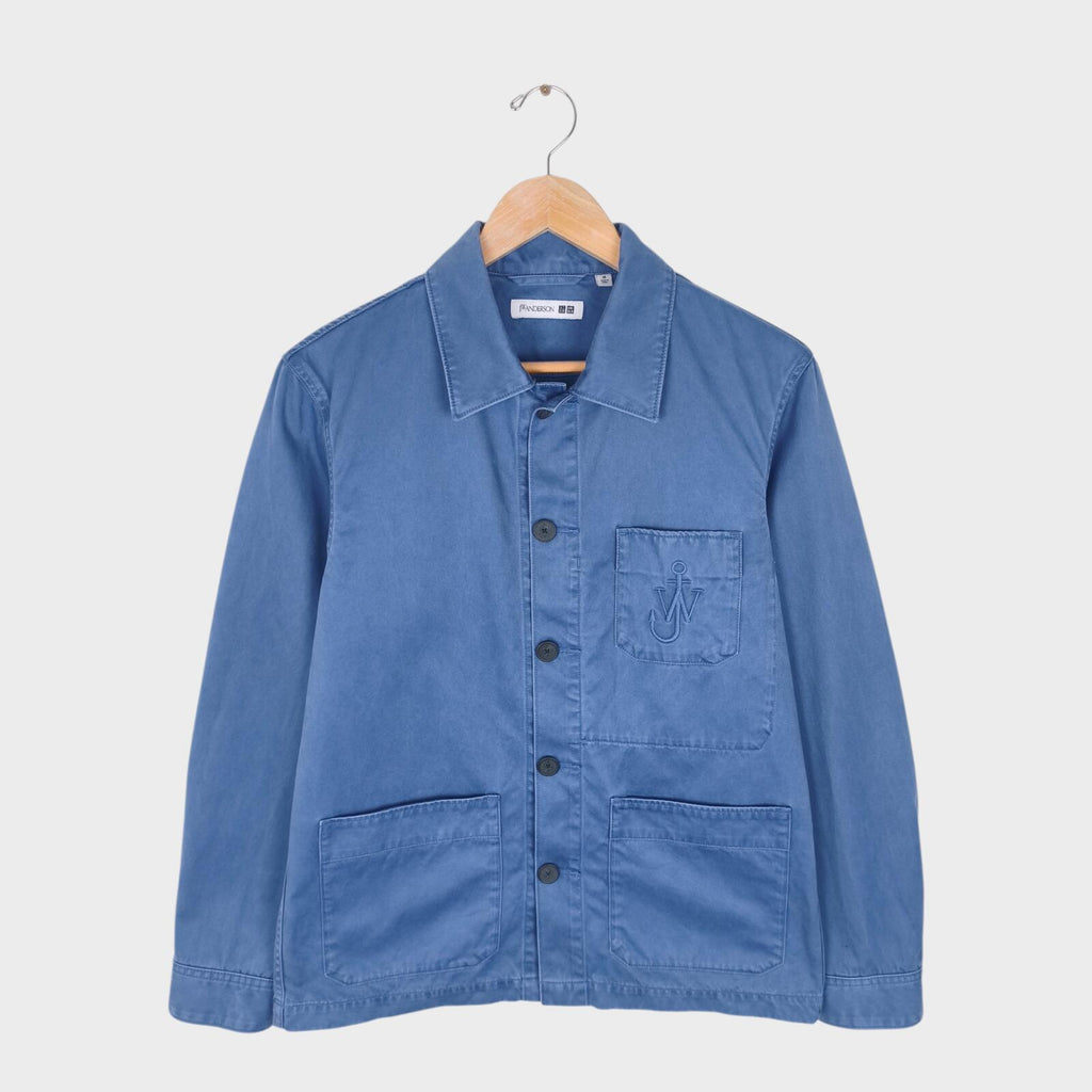 J.W. ANDERSON x UNIQLO Men's Washed Blue Embroidered Logo Chore Jacket