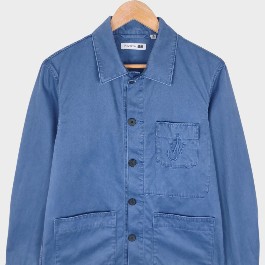 J.W. ANDERSON x UNIQLO Men's Washed Blue Embroidered Logo Chore Jacket