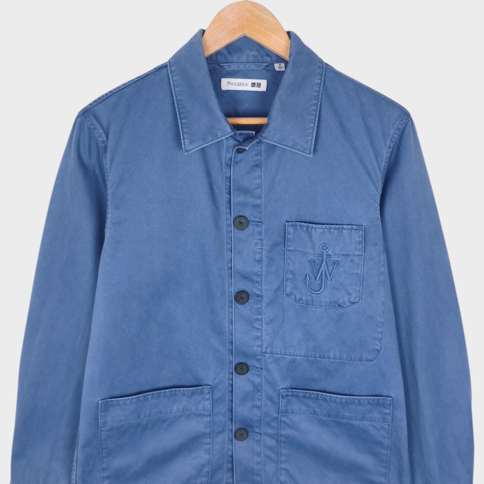 J.W. ANDERSON x UNIQLO Men's Washed Blue Embroidered Logo Chore Jacket