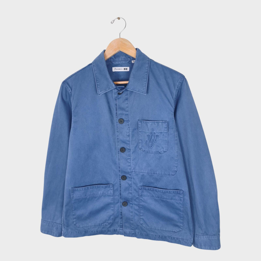 J.W. ANDERSON x UNIQLO Men's Washed Blue Embroidered Logo Chore Jacket