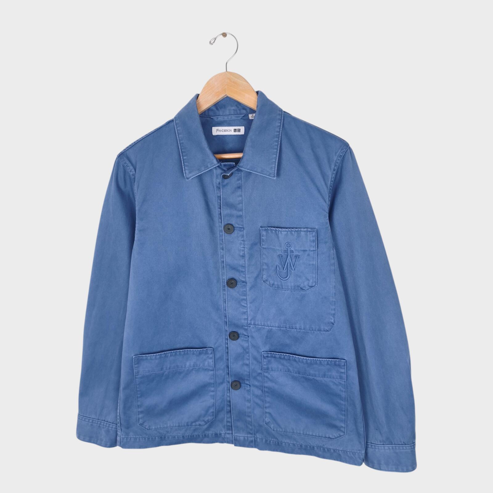 J.W. ANDERSON x UNIQLO Men's Washed Blue Embroidered Logo Chore Jacket