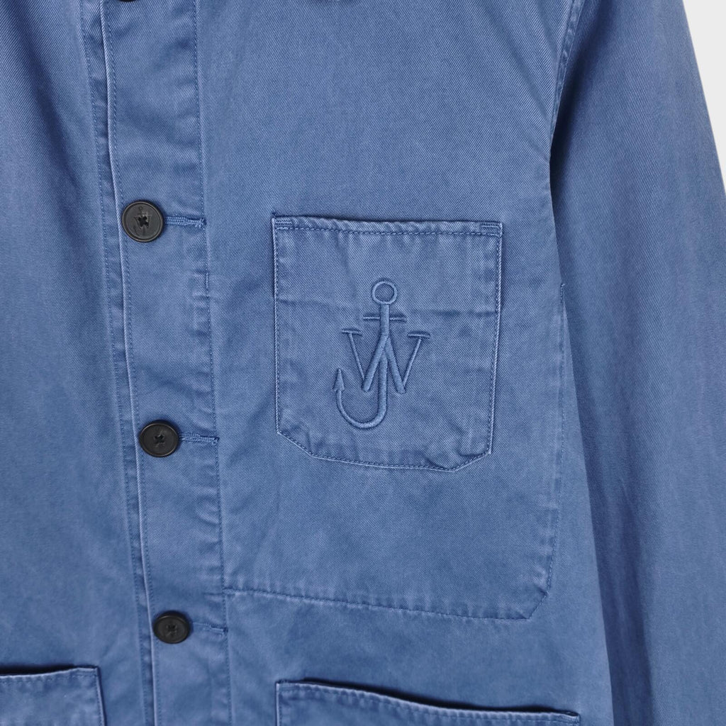 J.W. ANDERSON x UNIQLO Men's Washed Blue Embroidered Logo Chore Jacket