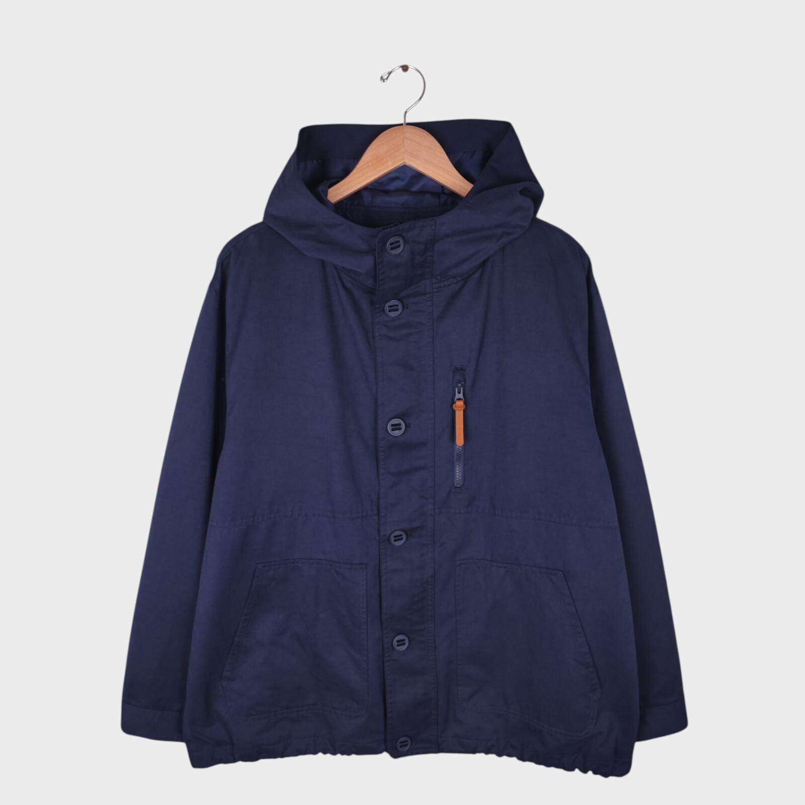 BEAMS B:MING Men's Navy Blue Waterproof Mountain Parka Jacket