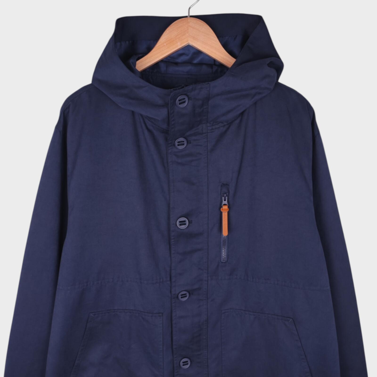 BEAMS B:MING Men's Navy Blue Waterproof Mountain Parka Jacket