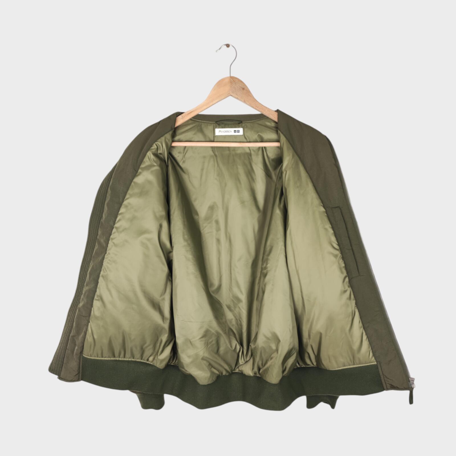 J.W. ANDERSON x UNIQLO Men's Khaki Green Nylon MA-1 Bomber Jacket