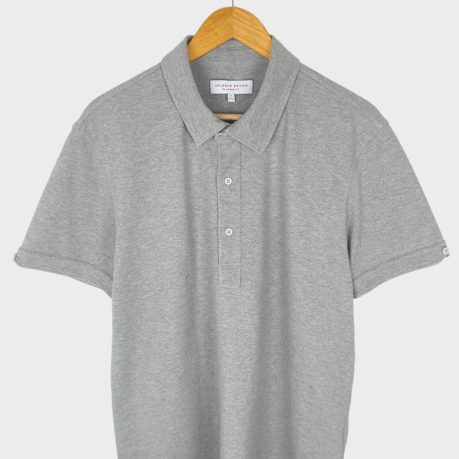 ORLEBAR BROWN Men's Grey Tailored Fit Sebastian Polo Shirt