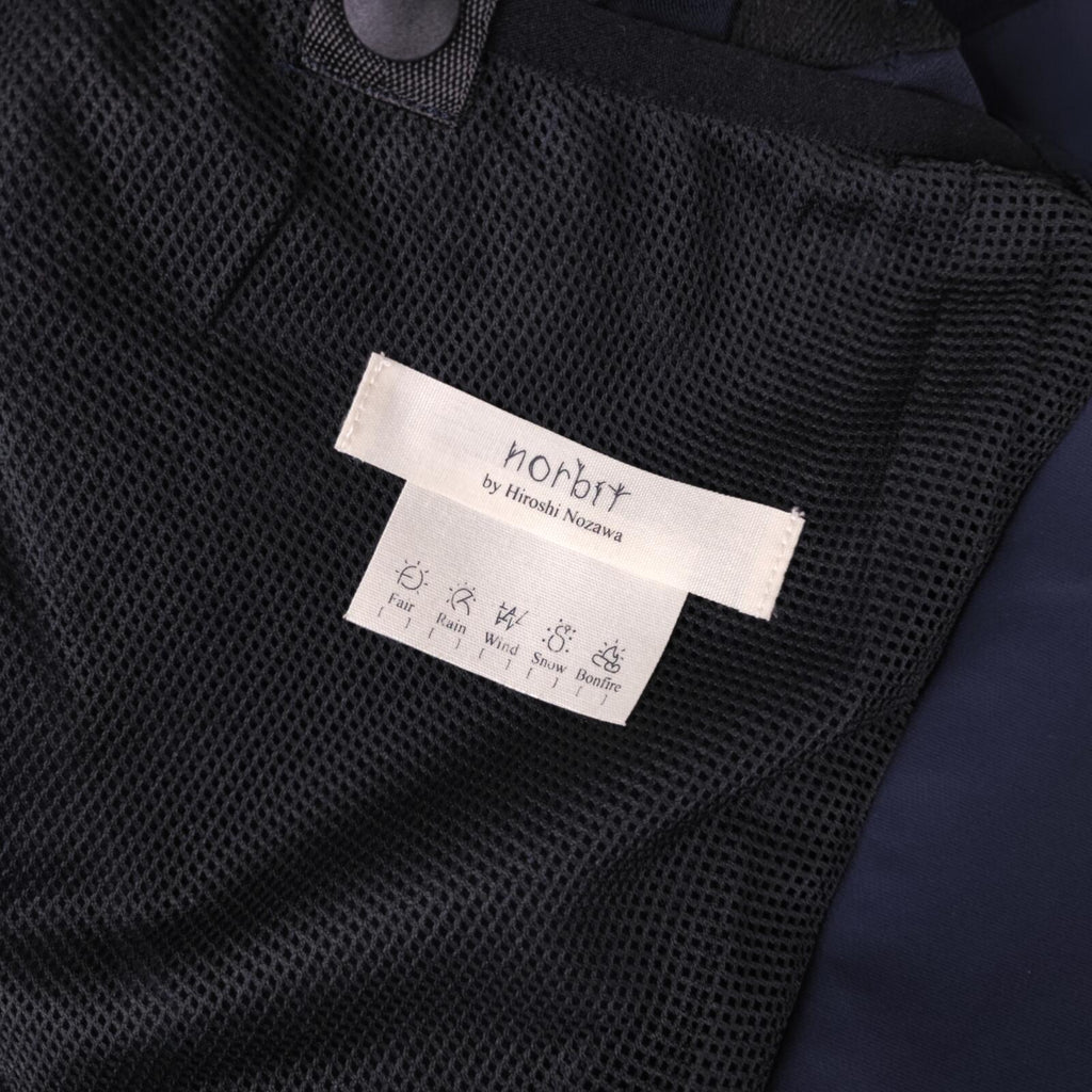 NORBIT BY HIROSHI NOZAWA Men's Navy Blue 4-Way Stretch Samue Kimono Jacket