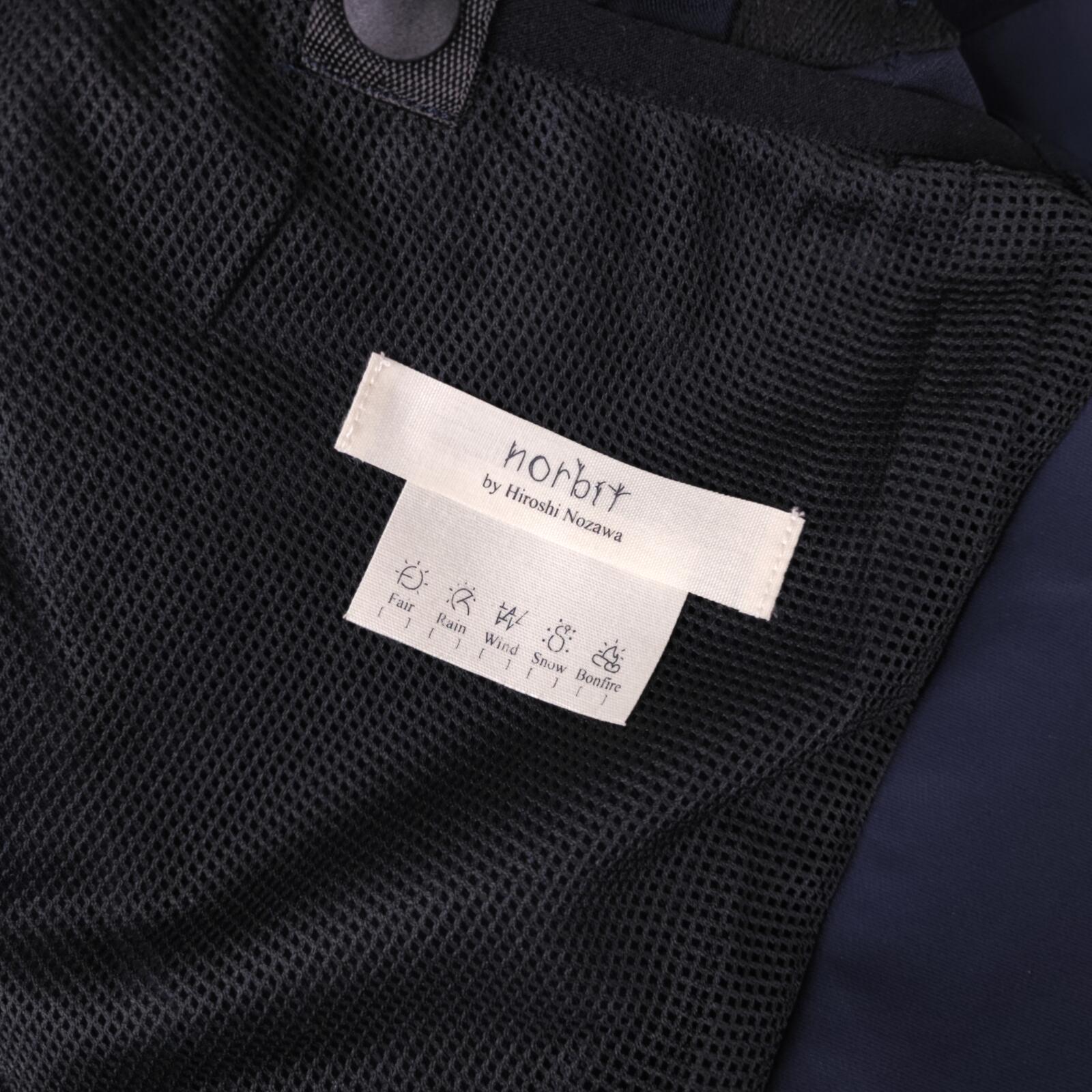 NORBIT BY HIROSHI NOZAWA Men's Navy Blue 4-Way Stretch Samue Kimono Jacket