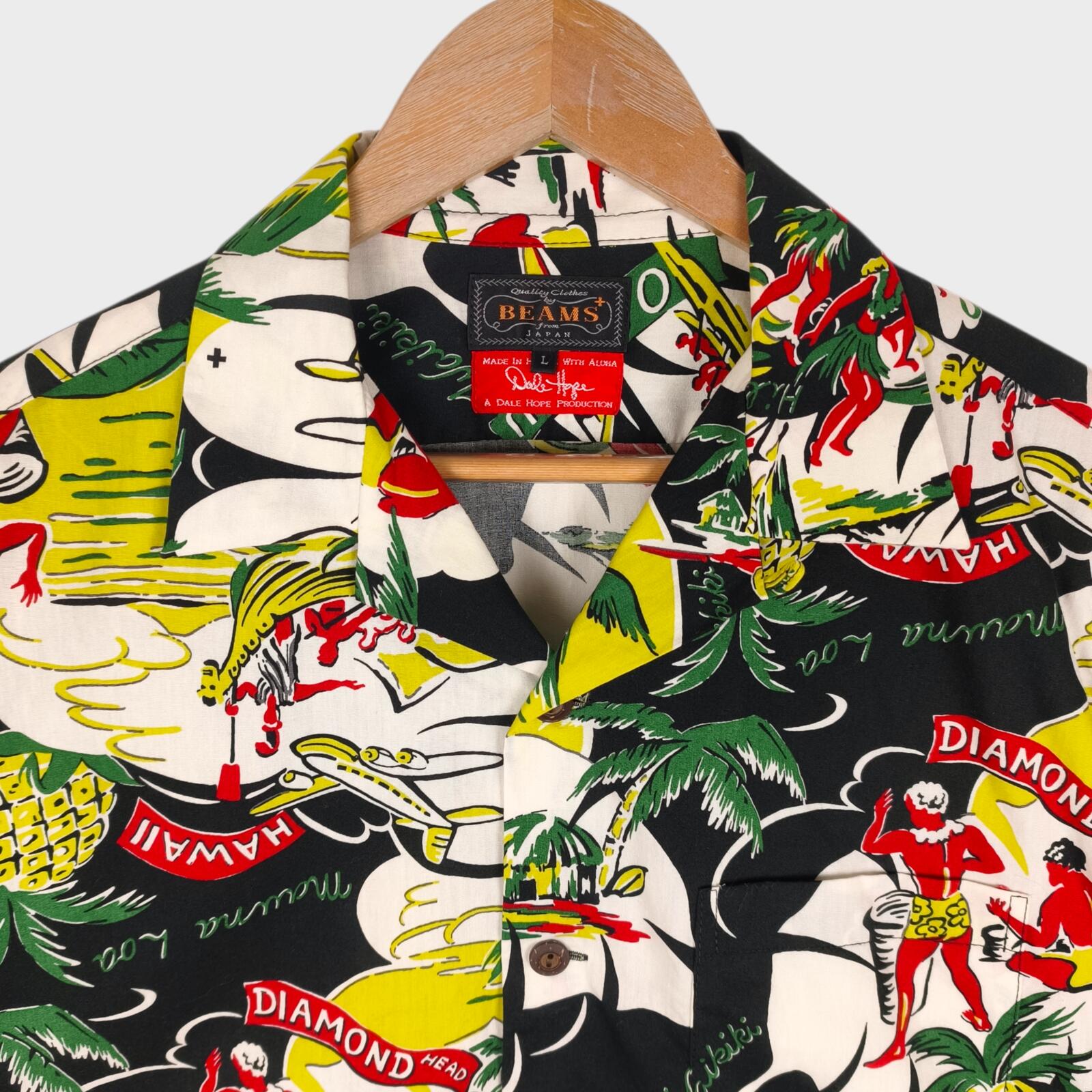 BEAMS PLUS x DALE HOPE Men's Made in USA Hawaiian Print Shirt