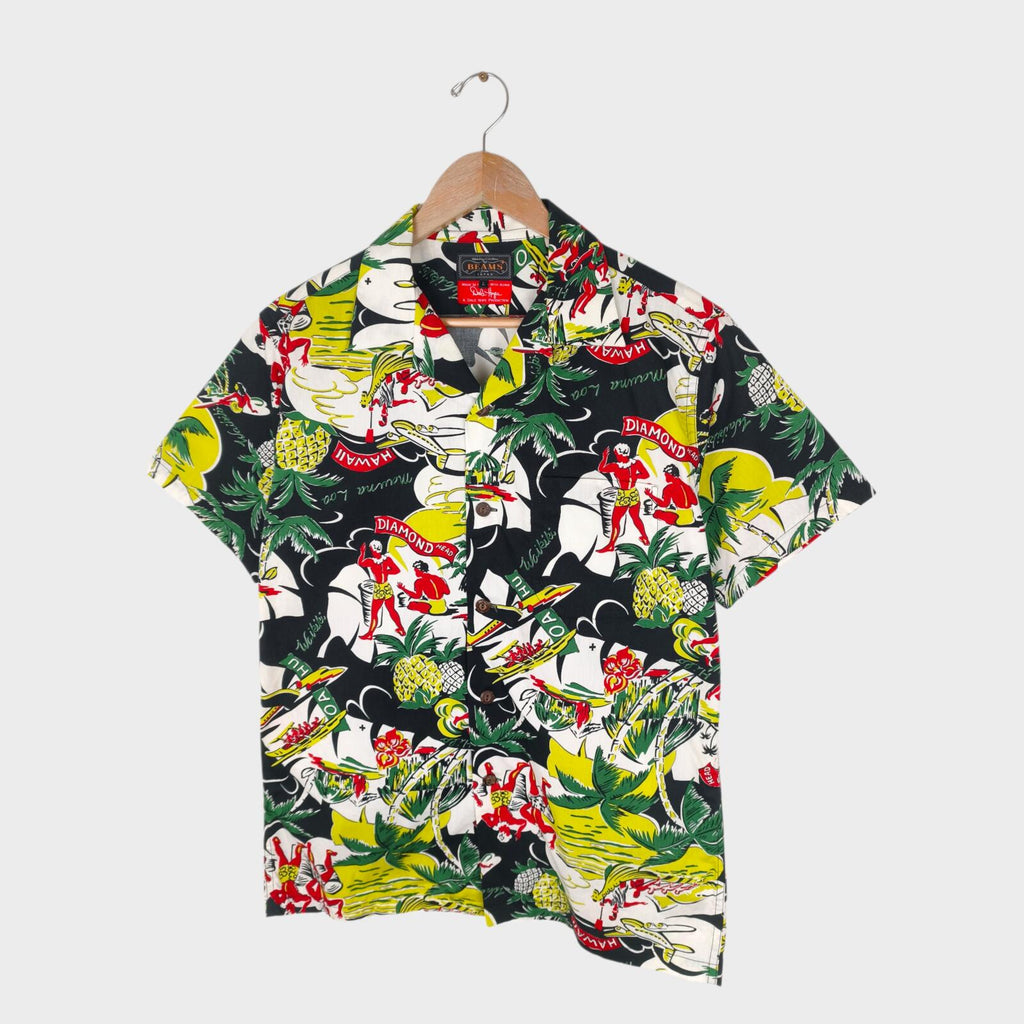 BEAMS PLUS x DALE HOPE Men's Made in USA Hawaiian Print Shirt